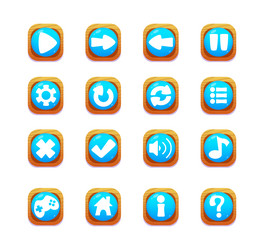 game ui icons mobile application vector image