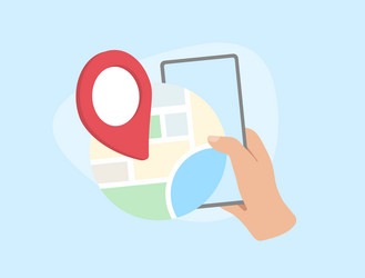 Local search - finding nearby businesses on map vector