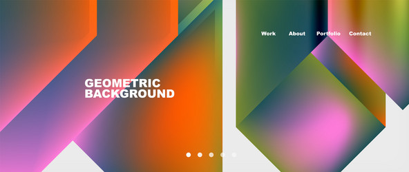 minimal geometric web site page template design vector image
