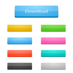set of rectangle buttons vector image