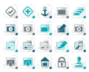 stylized application programming server vector image