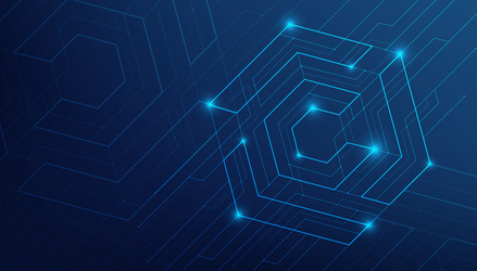 abstract lines and dots connect background vector image