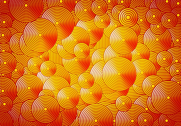 abstract psychedelic background with circles vector image