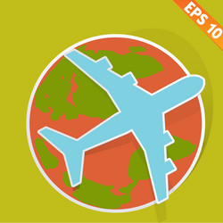 airplane travel - eps10 vector