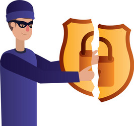 hacker stealing information avatar character vector image