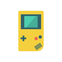 retro portable game console in flat style vector image