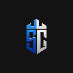 Sm initials shield logo designs modern templates Vector Image