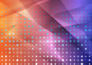 colorful glossy abstract background with hexagonal vector image