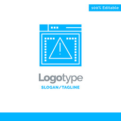 computing coding error blue business logo template vector image