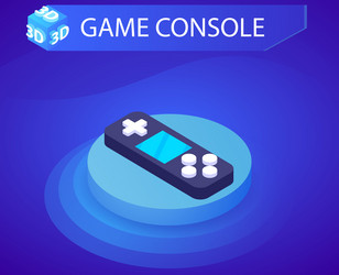game console isometric design icon web 3d vector image