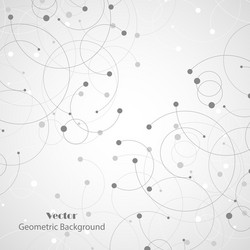geometric pattern with connected lines and dots vector image