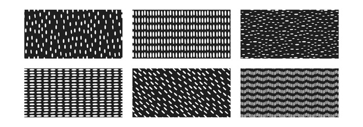 small dash or dots pattern ink abstract shapes vector image