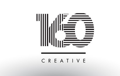 Creative Number 160 Logo With Leading Lines Vector Image Creative Number 160 Logo With Leading Lines Vector Image