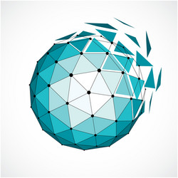 3d digital wireframe spherical object made using vector image