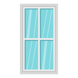 flat architecture window icon isolated on white vector image