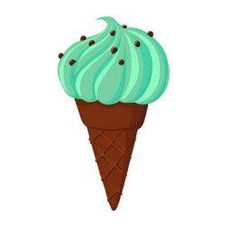Ice cream refreshing dessert Royalty Free Vector Image