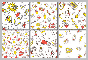 patch set on white background vector image