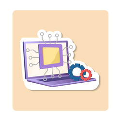 artificial intelligence development process using vector image