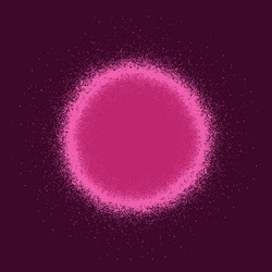 Graffiti spray pink glowing ball icon vector