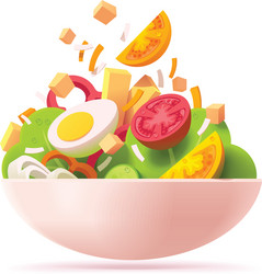 Detailed icon greek salad Royalty Free Vector Image