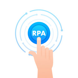 rpa robotic process automation innovation robots vector image