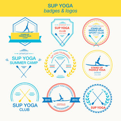 set of different logotype templates for stand up vector image