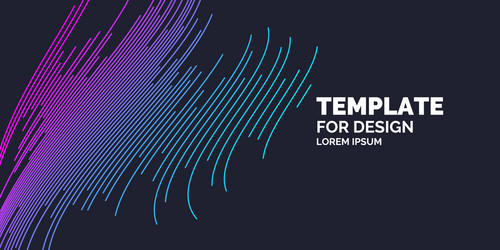 abstract element with dynamic lines vector image