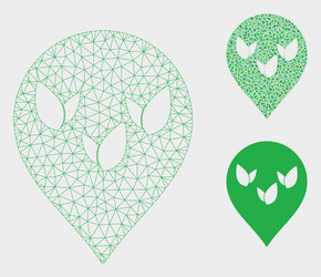 flora field marker mesh network model vector image
