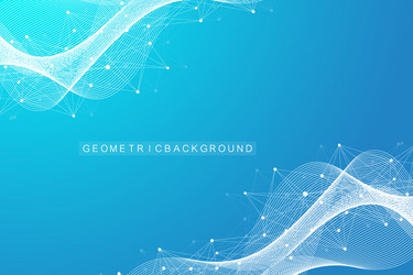 geometric abstract background with connected lines vector image
