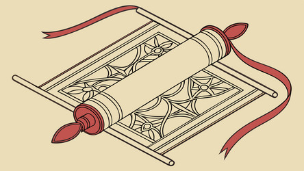 intricate old scroll paper document design vector image