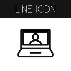 isolated user outline computer element can vector image