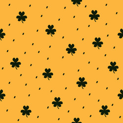 shamrock pattern seamless clover dashed vector image