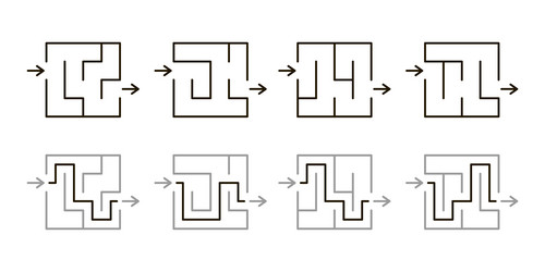 labyrinth game logic challenge to navigate its vector image