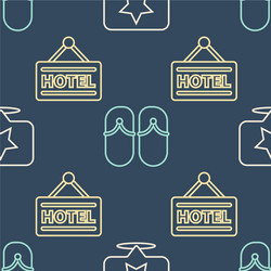 set line map pointer with star signboard vector image