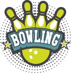 bowling club emblem vector