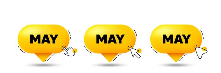 May month icon event schedule date click vector