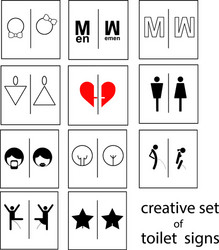 Modern Toilet Sign Set Vector Image