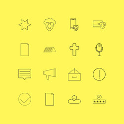 internet of things linear icon set simple outline vector image