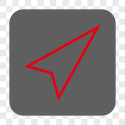 pointer right up rounded square button vector image