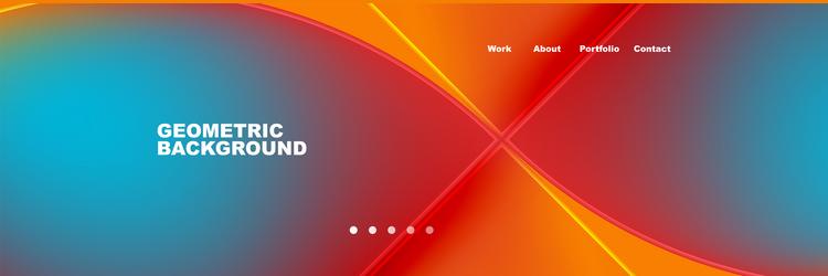 round triangles and squares web site page template vector image