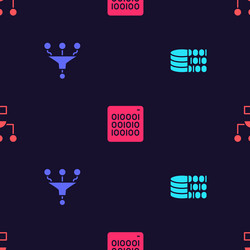 set binary code funnel or filter and algorithm vector