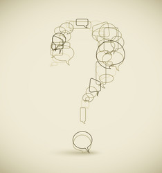 Speech Bubbles - Question Mark vector image