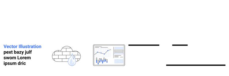 data analytics and cloud computing with graphs vector image