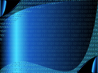 digital blue binary code background vector image