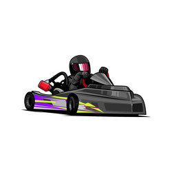 Kart race.ai Royalty Free Stock SVG Vector and Clip Art