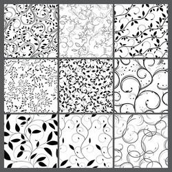 set of abstract seamless patterns vector image