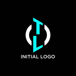 Hm logo monogram with circle and four taper shape Vector Image