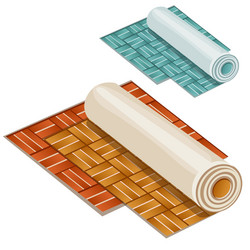 wallpaper rolls two types on white background vector