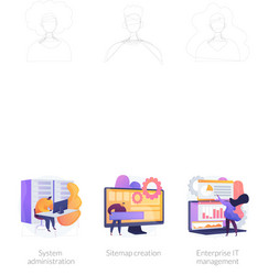 Web administration concept metaphors vector