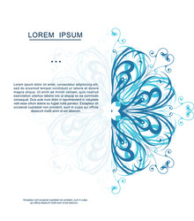 Elegant Floral Snowflake Invitation Card Vector Image